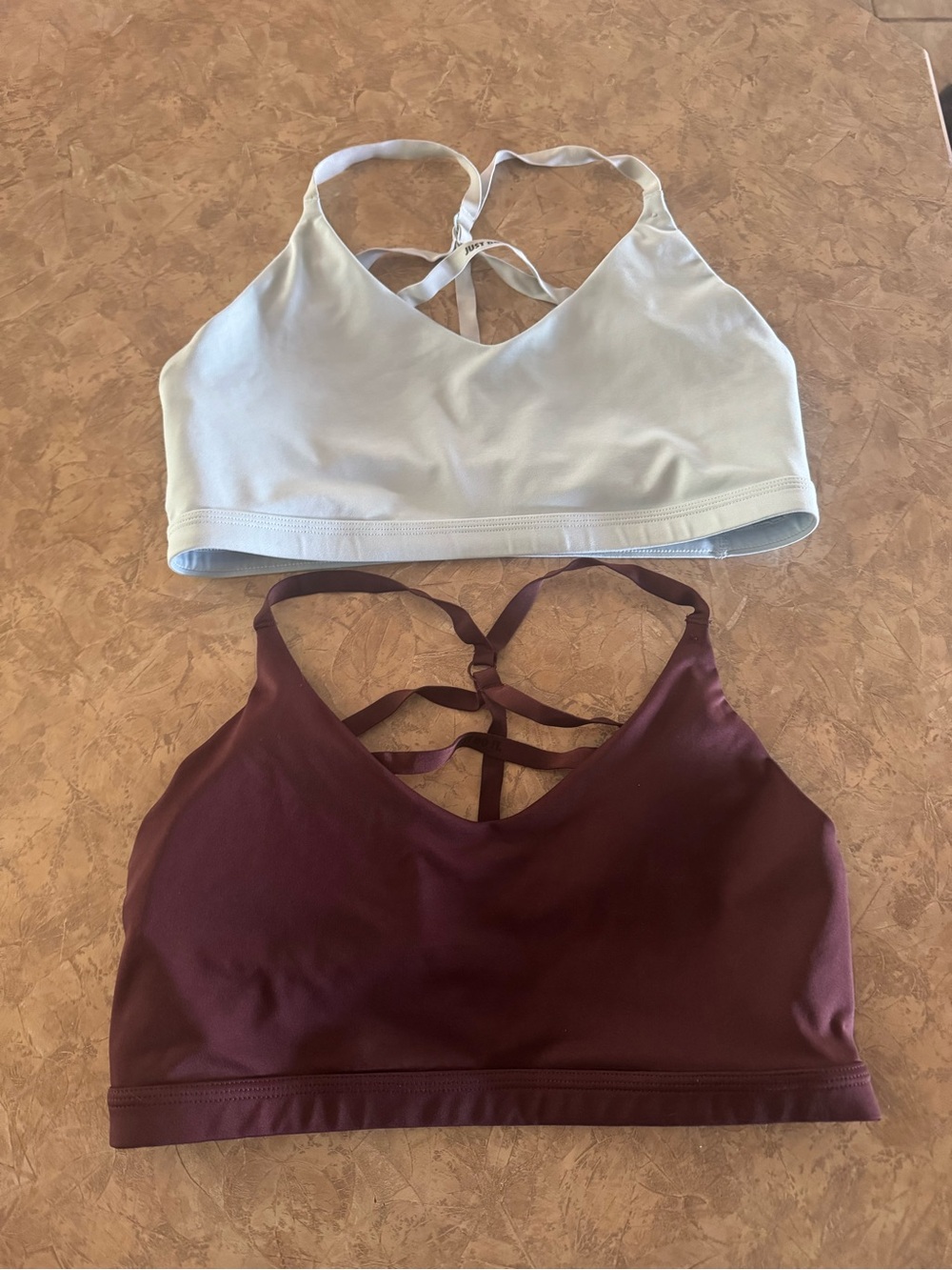 Nike bundle Women's Light Blue and Burgundy Strappy Sports Bras XL